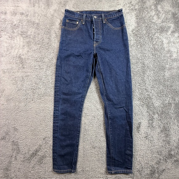 Levi's Denim - Levi's Premium Big E 501 S Womens Jeans 28x30 Dark Wash Vintage Denim Button